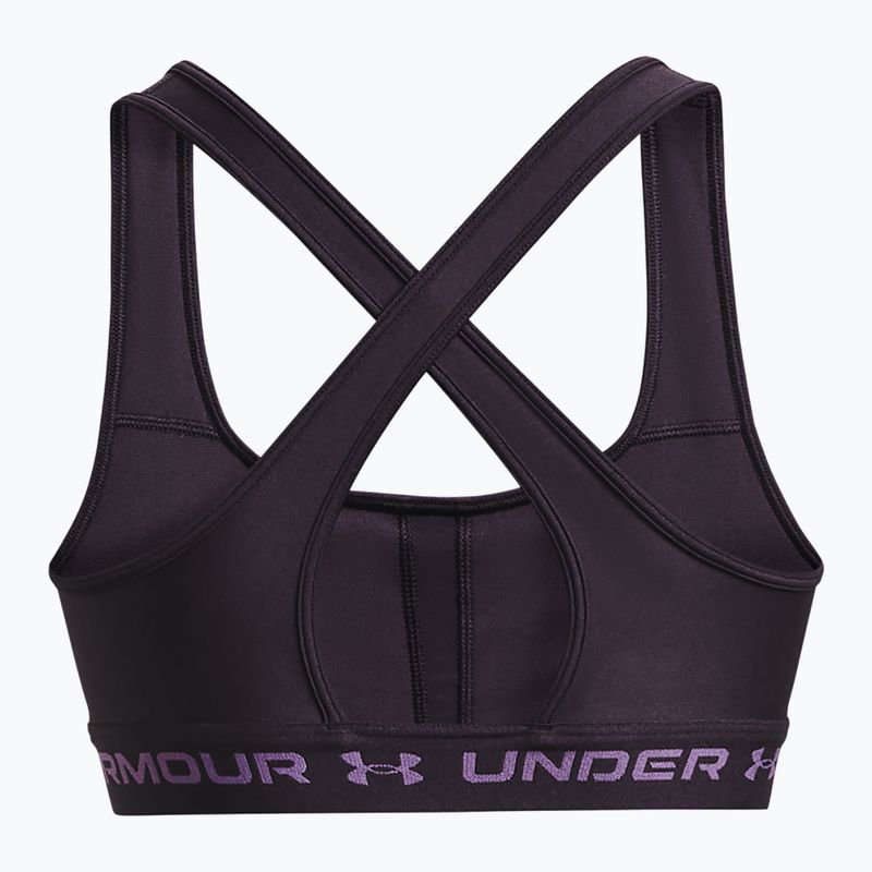 Under Armour Crossback Mid purpurinė fitneso liemenėlė 1361034-541 2