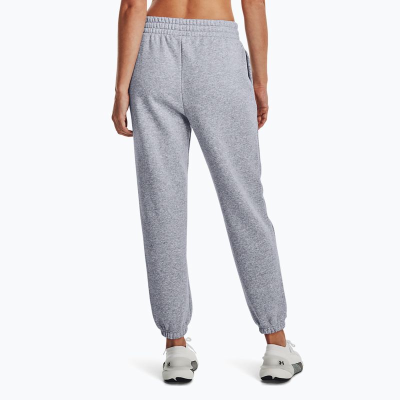 Moteriškos treniruočių kelnės Under Armour Essential Fleece Joggers mod gray light heather/white 3