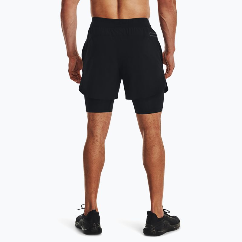 Vyriški šortai Under Armour Peak Woven 2in1 black/black 3