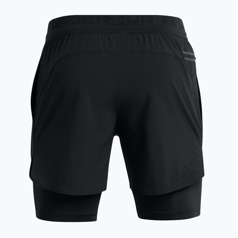 Vyriški šortai Under Armour Peak Woven 2in1 black/black 7