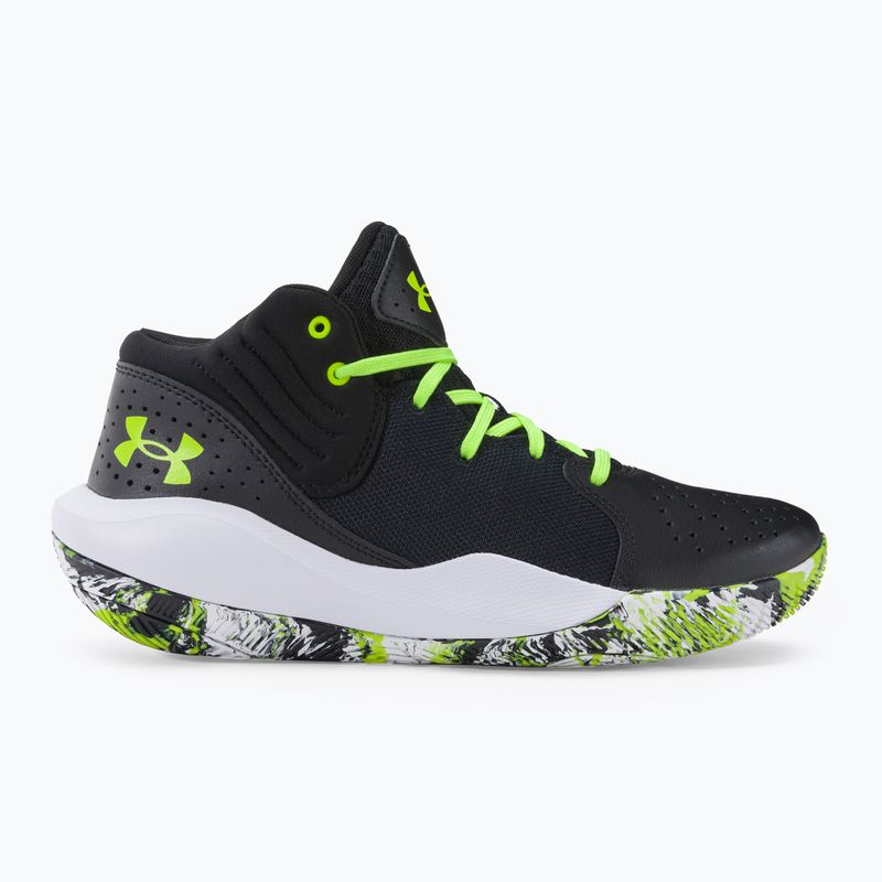 Under Armour GS Jet '21 vaikiški krepšinio bateliai juoda-žalia 3024794 2