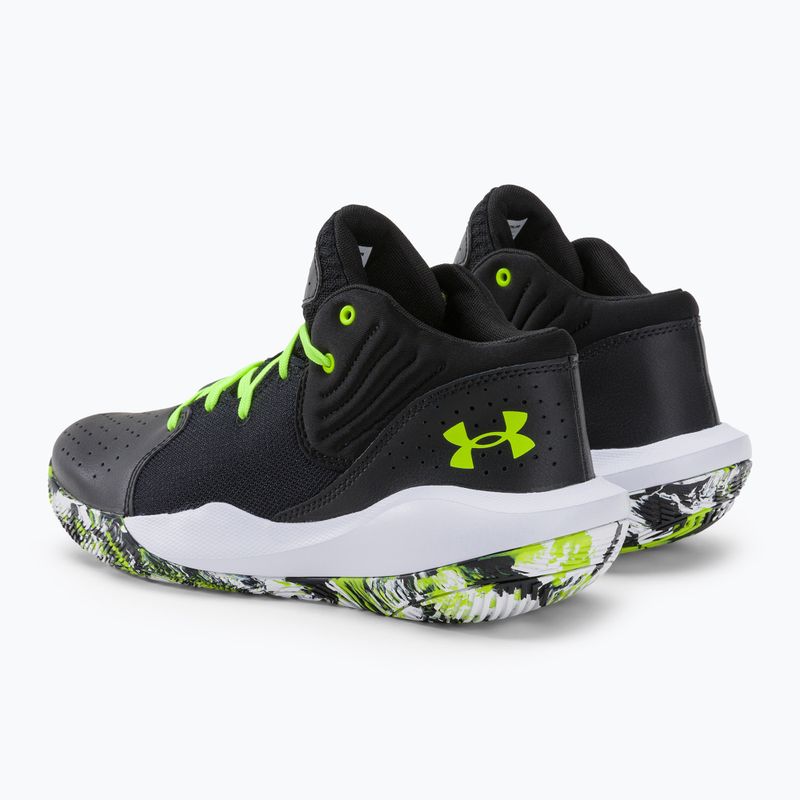 Under Armour GS Jet '21 vaikiški krepšinio bateliai juoda-žalia 3024794 3