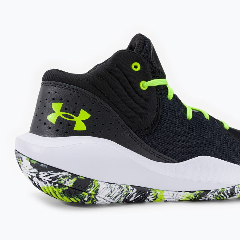 Under Armour GS Jet '21 vaikiški krepšinio bateliai juoda-žalia 3024794 9