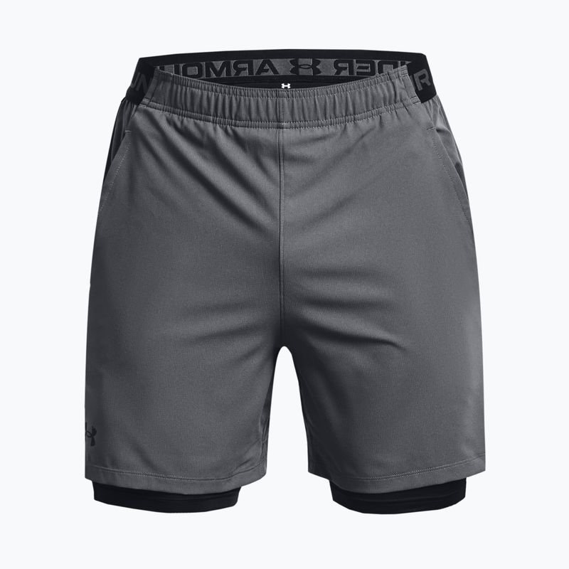 Under Armour Vanish Woven 2in1 pilki vyriški treniruočių šortai 1373764