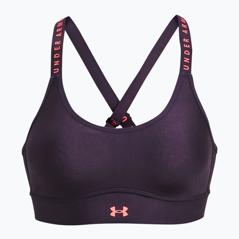 Under Armour Infinity Covered Mid violetinė fitneso liemenėlė 1363353-541 3
