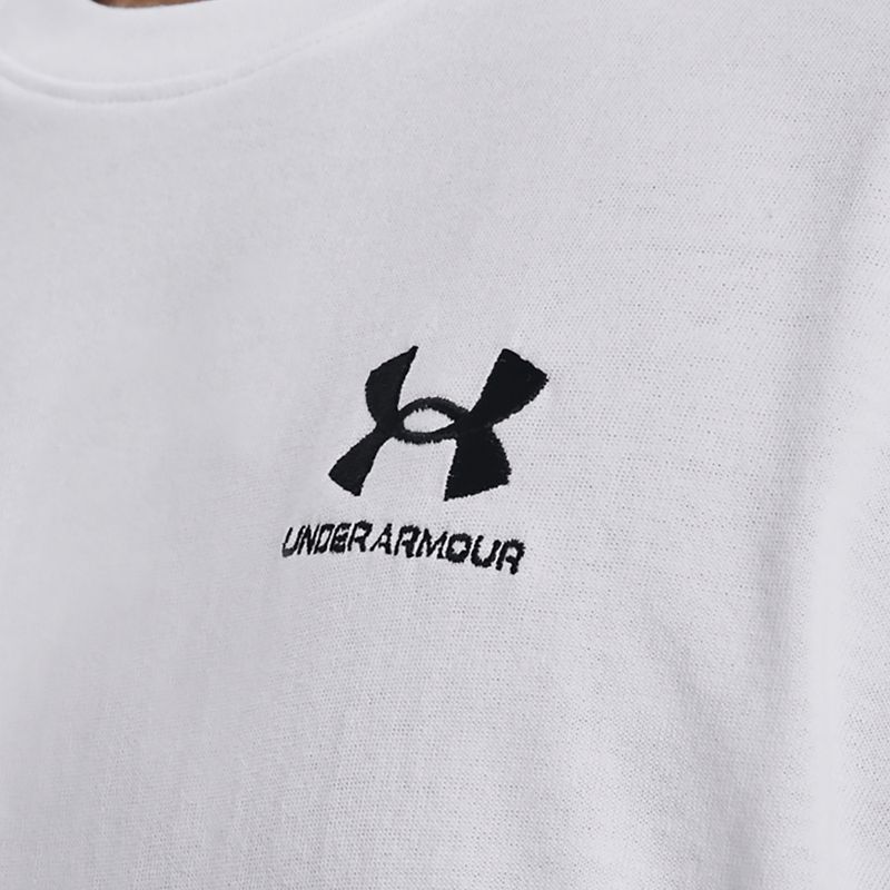 Vyriški "Under Armour" marškinėliai su logotipu "Logo Emb Heavyweight" baltos/juodos spalvos 4