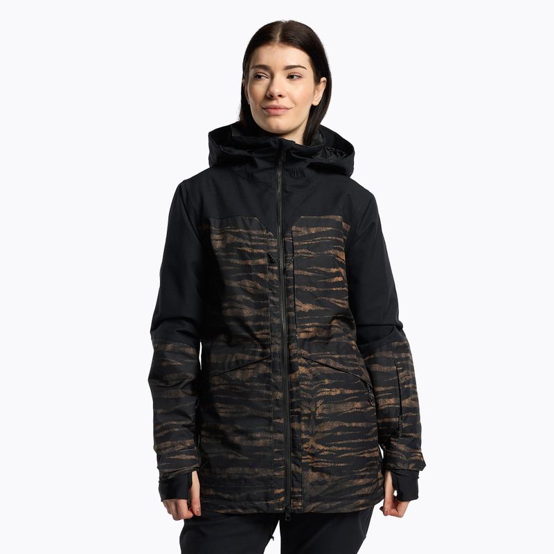 Moteriška snieglenčių striukė Volcom Shelter 3D Stretch black-brown H0452210