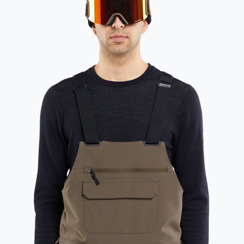 Vyriškos Volcom Roan Bib Overall teak snieglenčių kelnės 3
