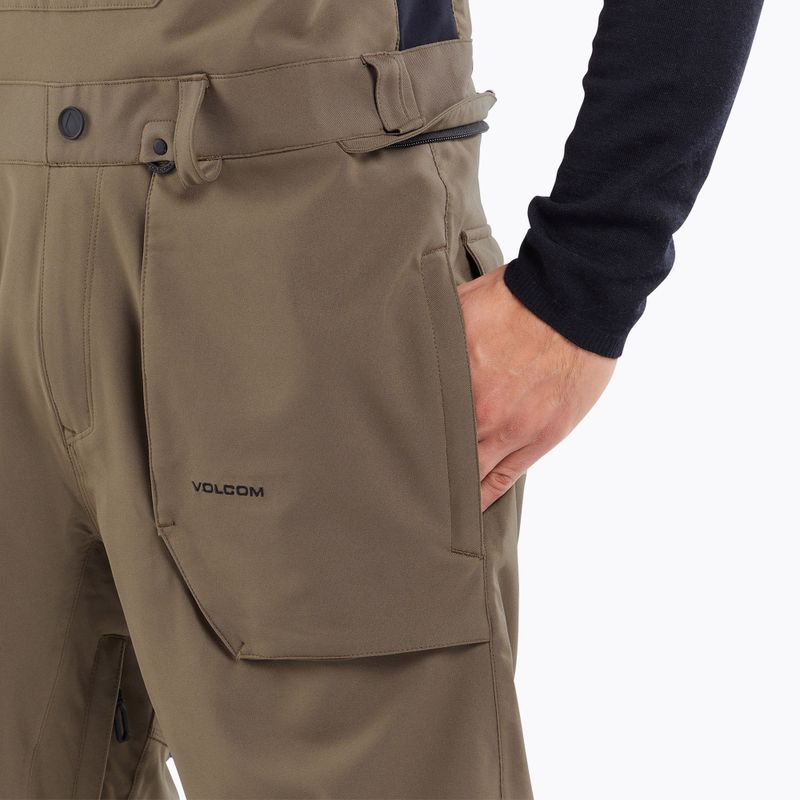 Vyriškos Volcom Roan Bib Overall teak snieglenčių kelnės 6