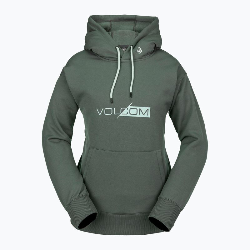 Moteriškas Volcom Core Hydro Hoodie eucalyptus snieglenčių džemperis 4