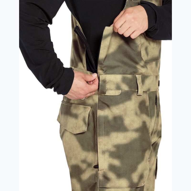 Vyriškos snieglenčių kelnės Volcom Roan Bib Overall camouflage 6