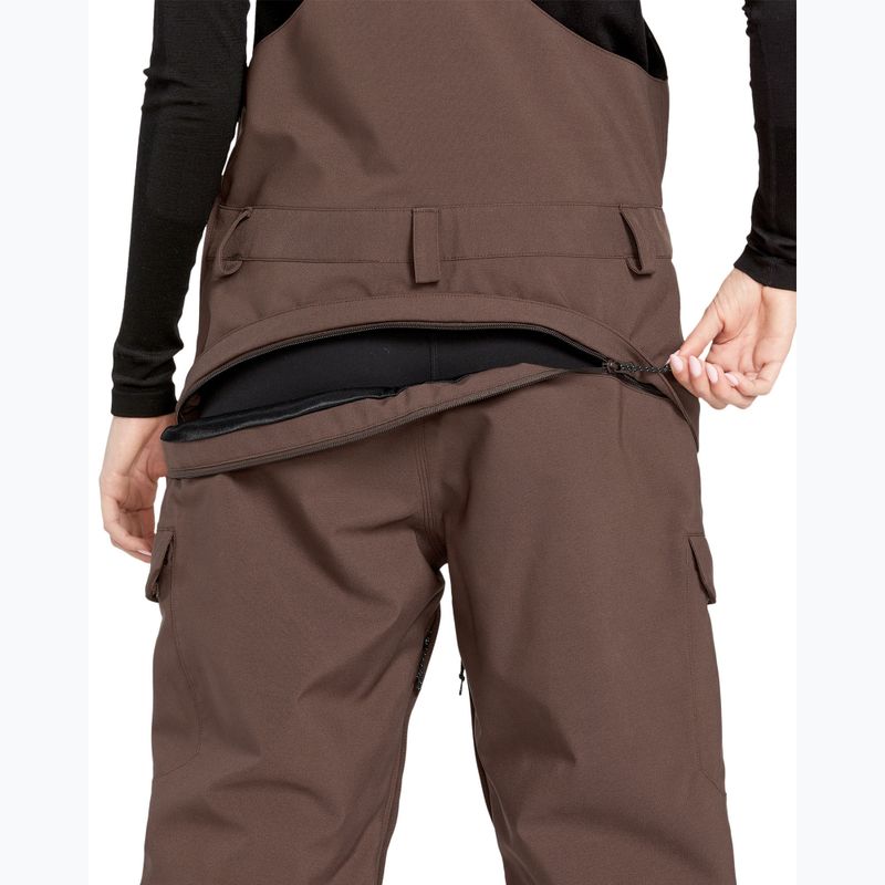 Moteriškos snieglenčių kelnės Volcom Creston 3D Stretch Bib Overall mahogany 7