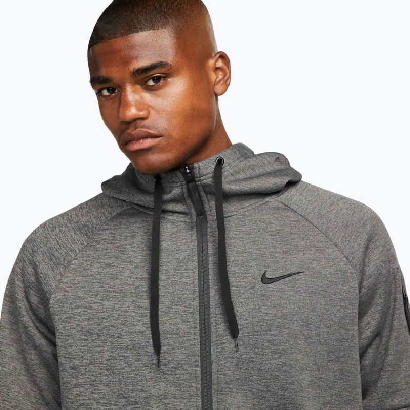 Vyriškas treniruočių džemperis Nike Therma Fit Full-Zip charcoal heather/dark smoke grey/black 4