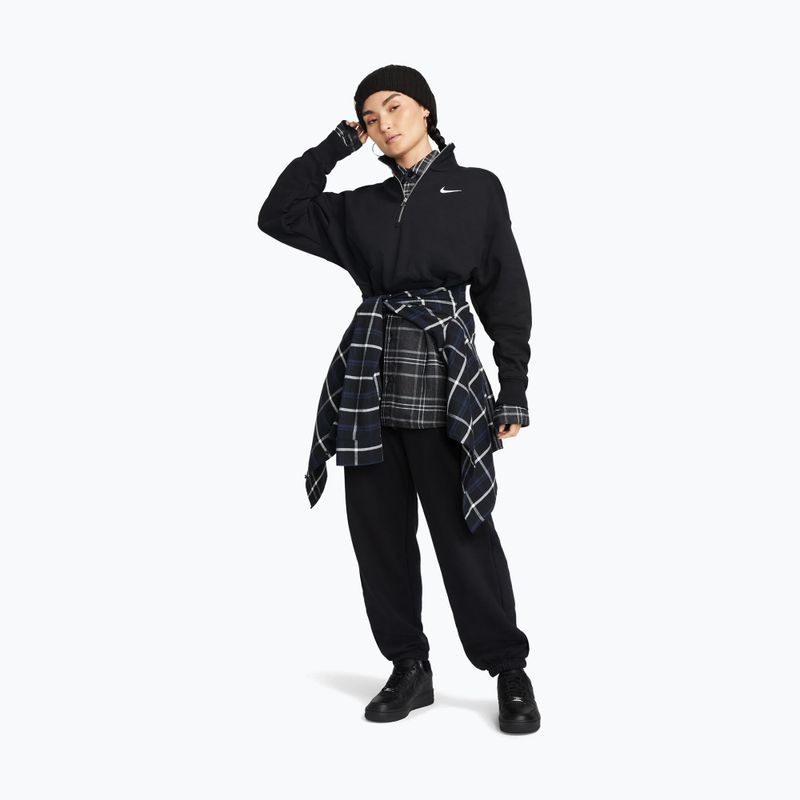 Moteriškas džemperis Nike Sportswear Phoenix Fleece 1/2 Zip Cropped black/sail 2