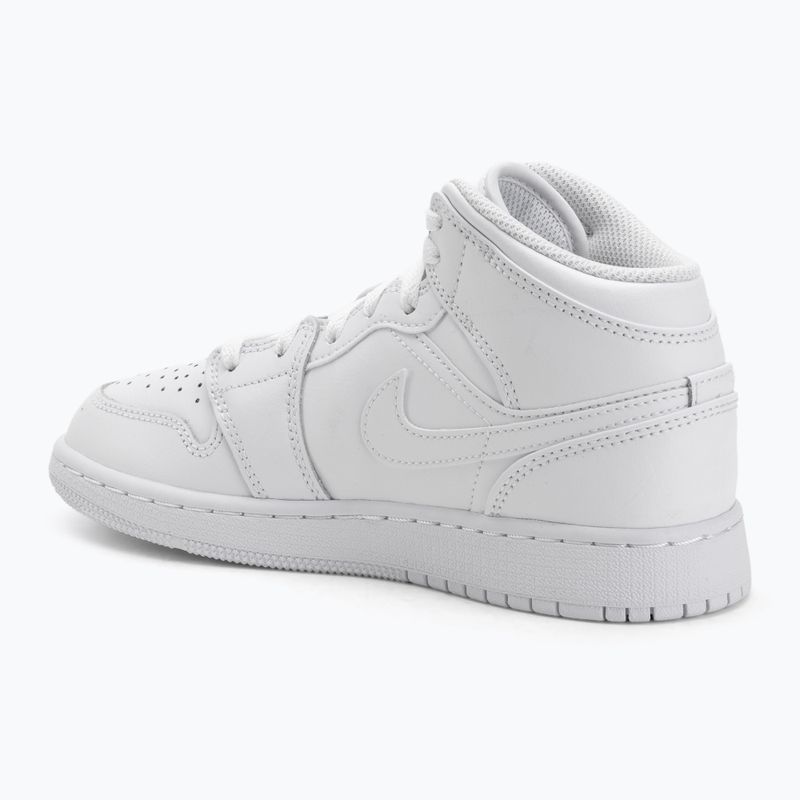 Vaikiški batai Nike Jordan 1 Mid white/white/white 3