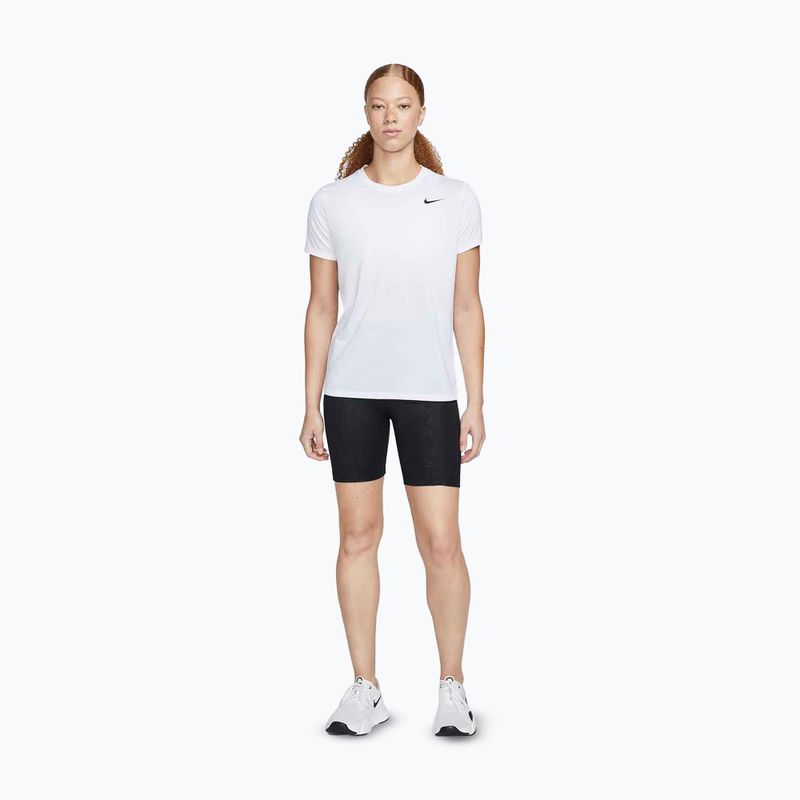 Moteriški treniruočių marškinėliai Nike Dri-Fit white/black 2
