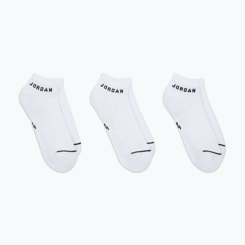 Kojinės Jordan Everyday No-Show 3 pairs white/black 6