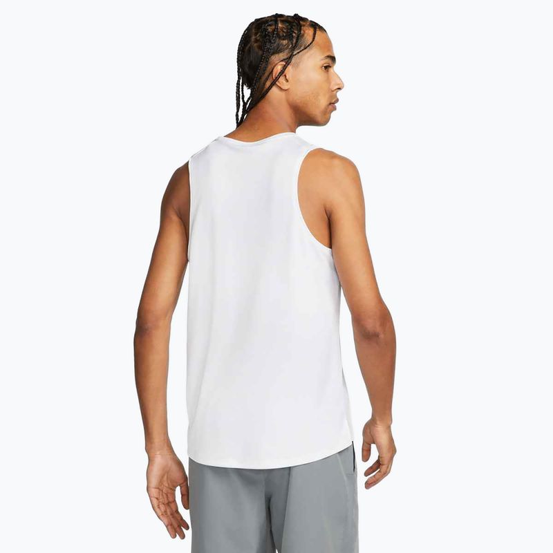 Vyriški bėgimo marškinėliai Nike Dri-Fit Miler white 3