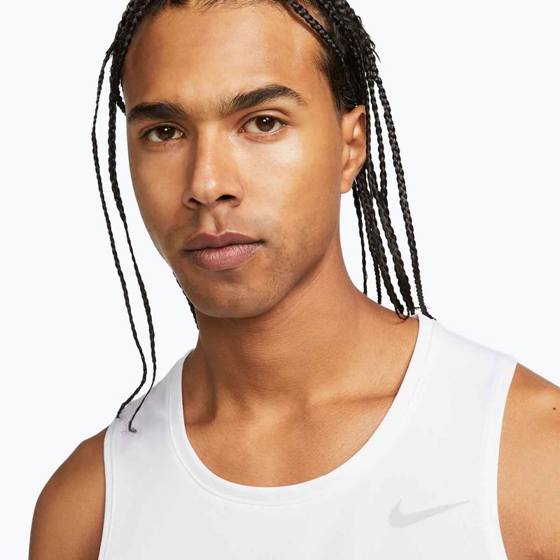 Vyriški bėgimo marškinėliai Nike Dri-Fit Miler white 4