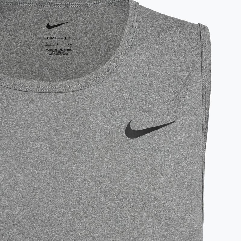 Vyriškas treniruočių tank topas Nike Dri-Fit Hyverse smoke grey/heather/black 3