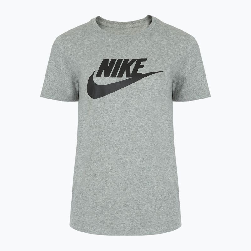 Moteriški marškinėliai Nike Sportswear Club Essentials Logo tamsiai pilki heather/black 5