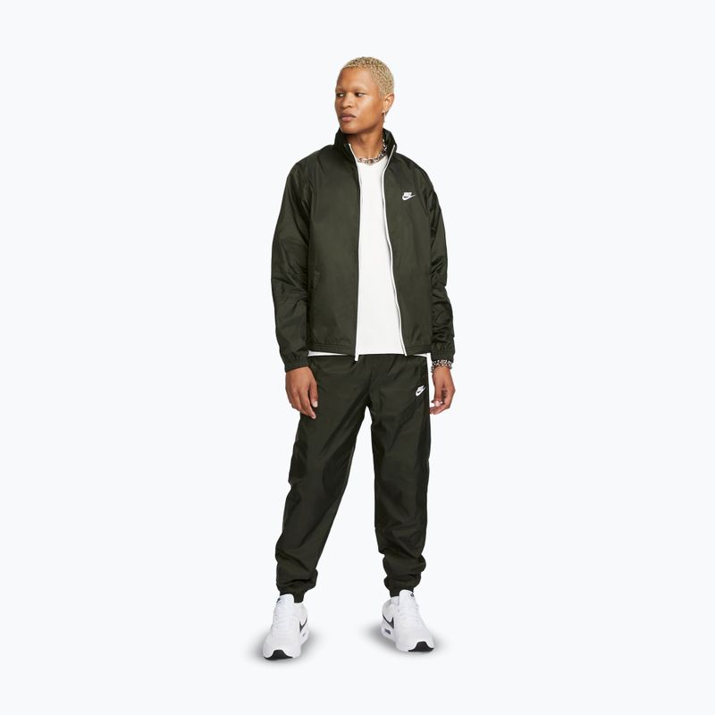 Vyriškas treninginis kostiumas Nike Sportswear Club Lined Woven sequoia/white 2