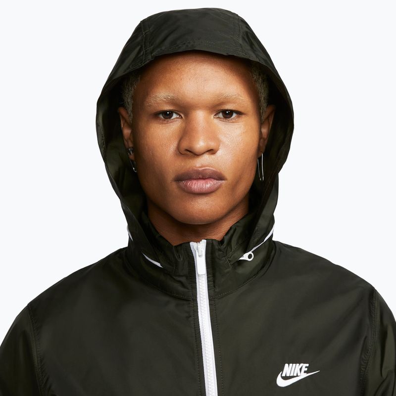 Vyriškas treninginis kostiumas Nike Sportswear Club Lined Woven sequoia/white 5