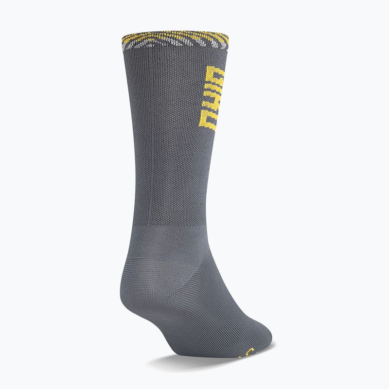 Kojinės Giro Comp Racer High Rise dark shark/spectra yellow 2