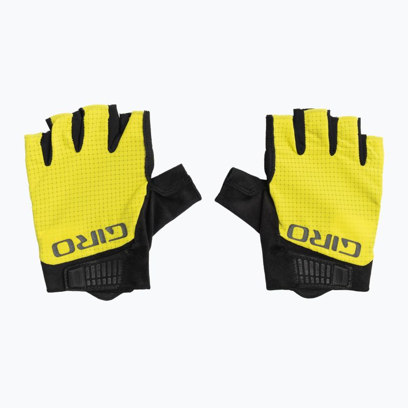 Vyriškos dviračių pirštinės Giro Bravo Gel II highlight yellow 2