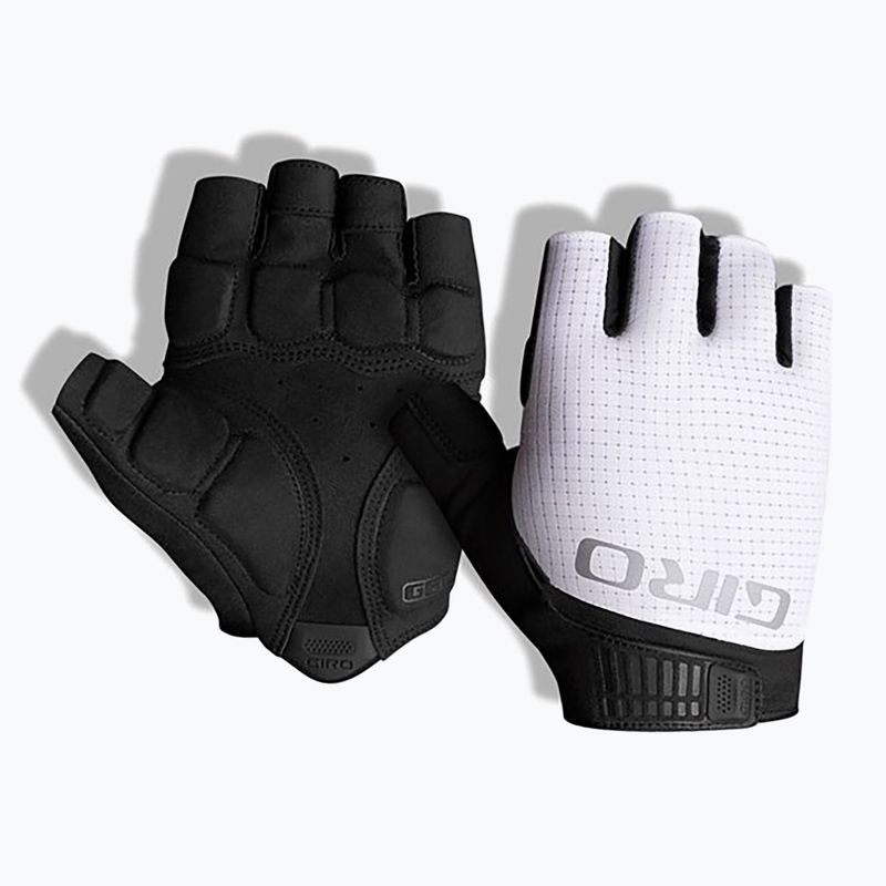 Vyriškos dviračių pirštinės Giro Bravo Gel II white