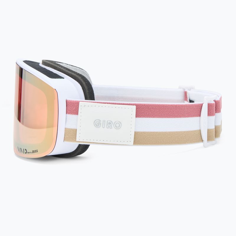 Moteriški slidinėjimo akiniai Giro Ella white lx stripe/rose gold/infrared 5