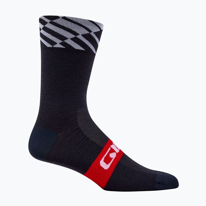 Kojinės Giro Seasonal Merino red/white/charcoal