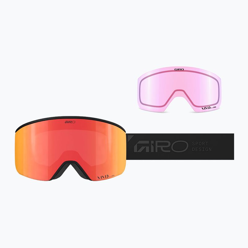 Slidinėjimo akiniai Giro Axis black stacked/vivid ember/vivid infrared 7