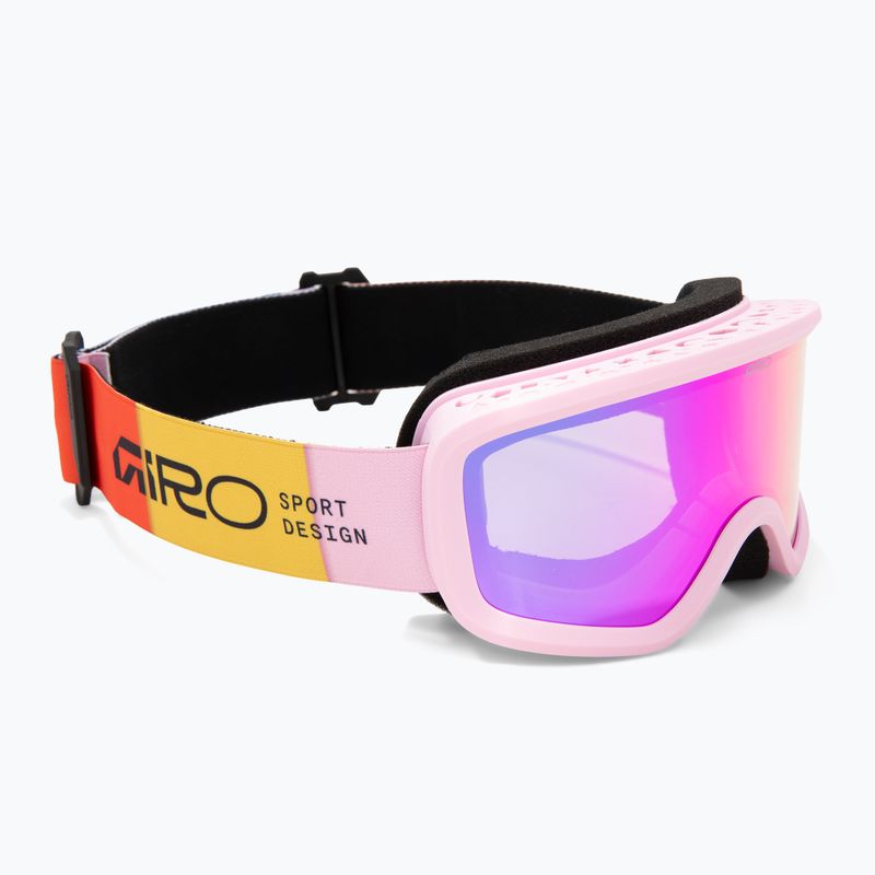 Vaikiški slidinėjimo akiniai Giro Chico 2.0 Jr light pink blocks/amber pink