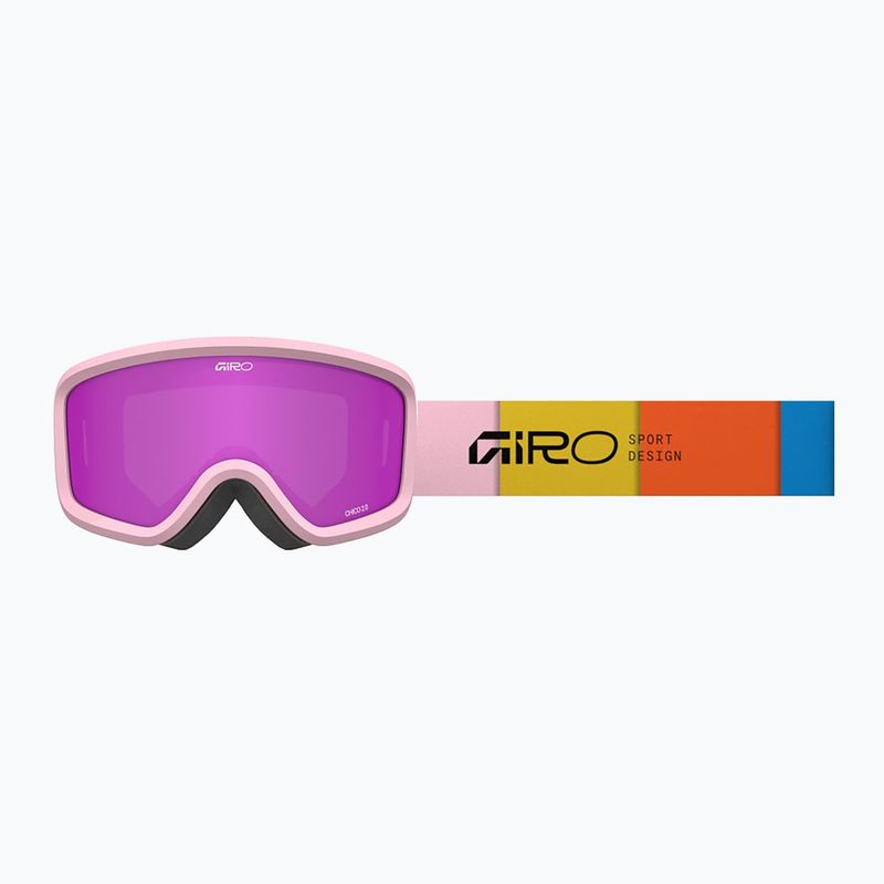 Vaikiški slidinėjimo akiniai Giro Chico 2.0 Jr light pink blocks/amber pink 5