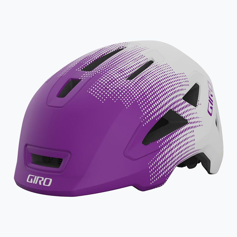 Vaikiškas dviračio šalmas Giro Scamp II matte purple towers