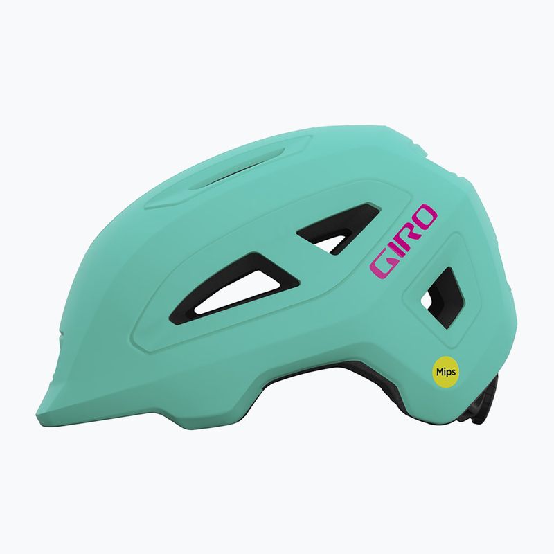 Vaikiškas dviračio šalmas Giro Scamp II Integrated MIPS matte screaming teal/bright pink 2