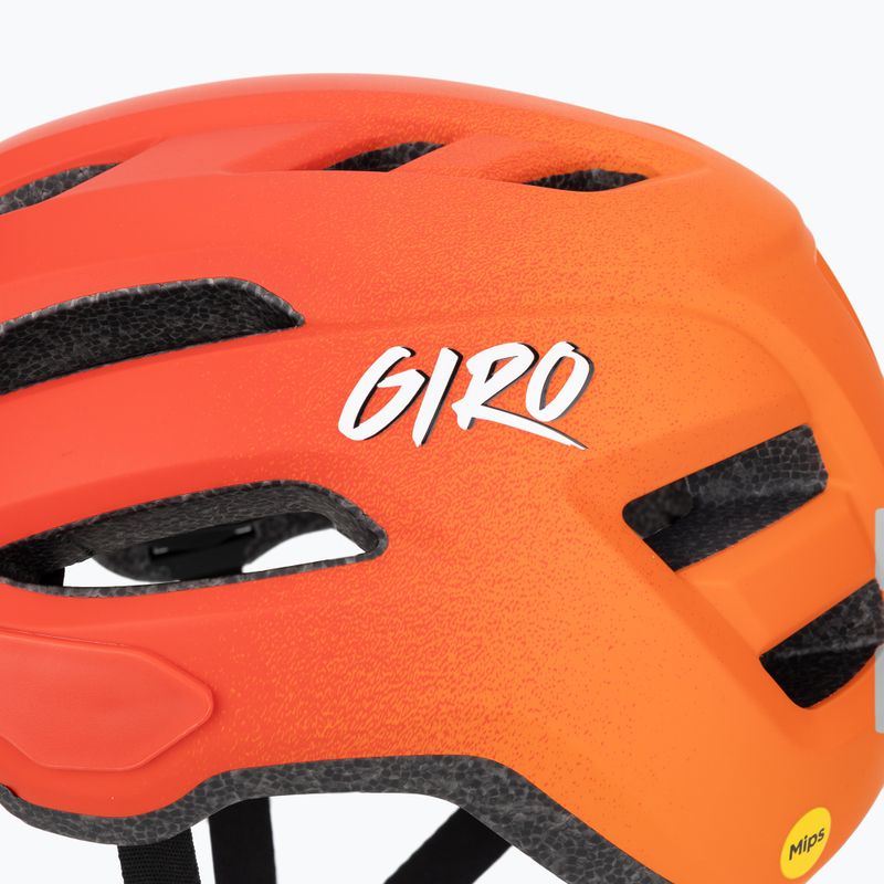 Vaikiškas dviračio šalmas Giro Fixture II Integrated MIPS matte red fade 7