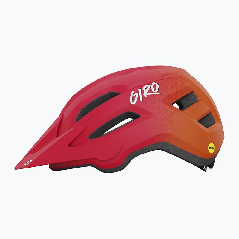Vaikiškas dviračio šalmas Giro Fixture II Integrated MIPS matte red fade 2
