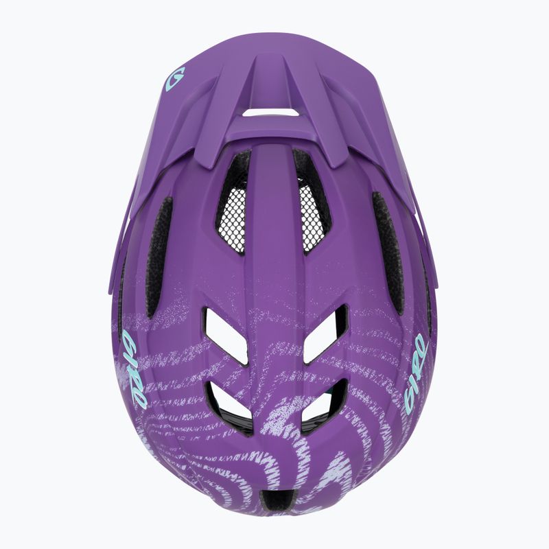Vaikiškas dviračio šalmas Giro Fixture II Integrated MIPS matte purple ripple 6