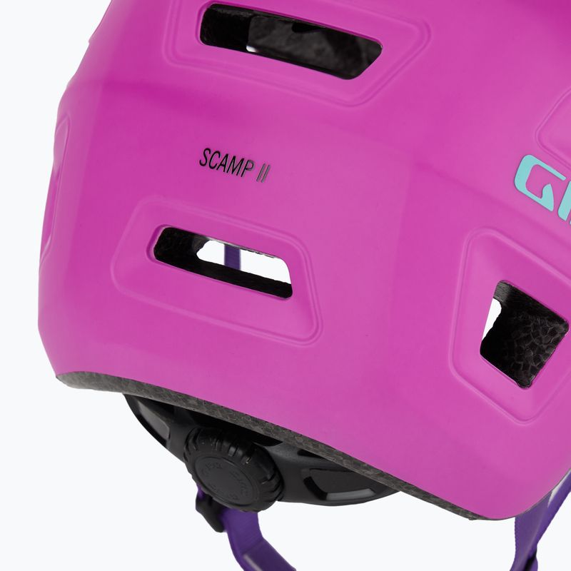 Vaikiškas dviračio šalmas Giro Scamp II Jr matte purple 7