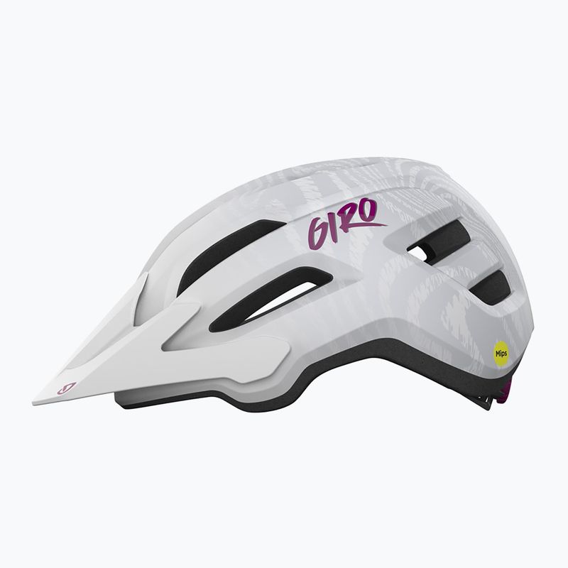 Vaikiškas dviračių šalmas Giro Fixture II Integrated MIPS matte white pearl white ripple fade 8