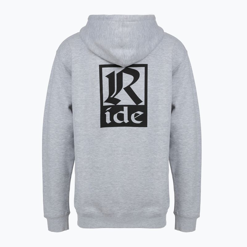 Vyriškas džemperis RIDE Old English Hoody heather grey 2