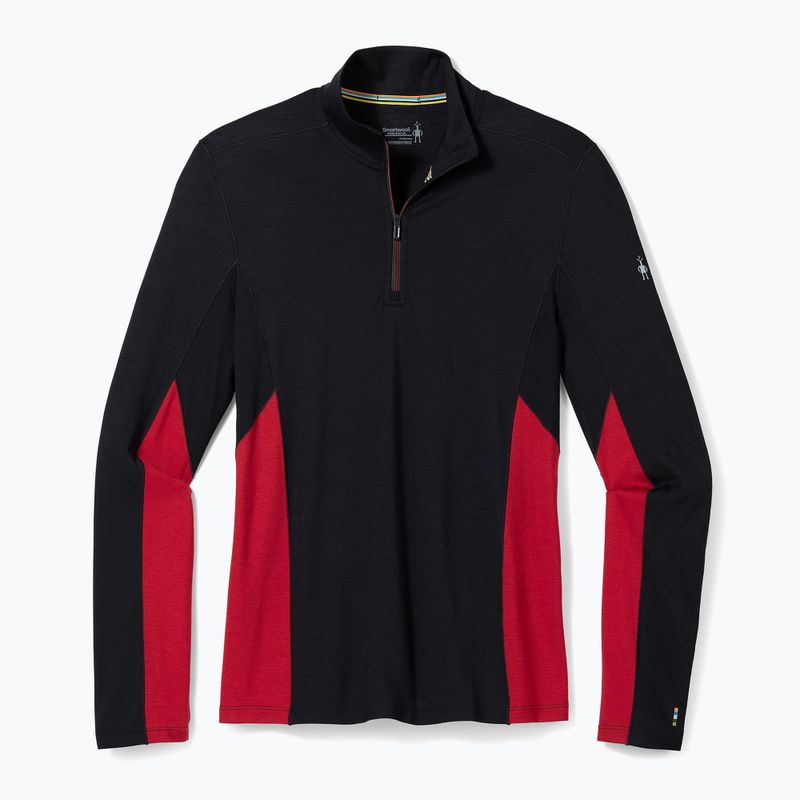 Vyriškas termoaktyvus džemperis Smartwool Merino Sport 1/4 Zip juodas/rythmic red 4