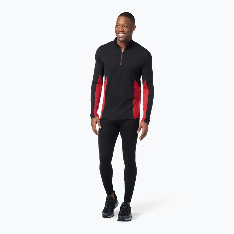 Vyriškas termoaktyvus džemperis Smartwool Merino Sport 1/4 Zip juodas/rythmic red 5