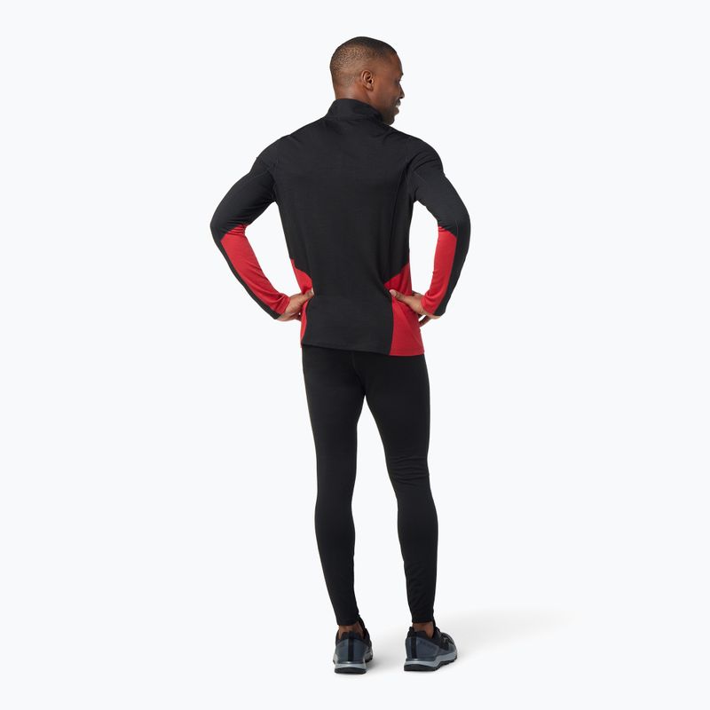 Vyriškas termoaktyvus džemperis Smartwool Merino Sport 1/4 Zip juodas/rythmic red 6