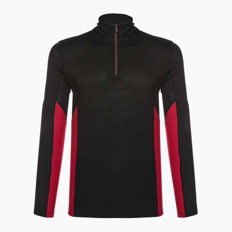 Vyriški Smartwool Merino Sport 1/4 Zip termo marškinėliai juodi SW011538K88