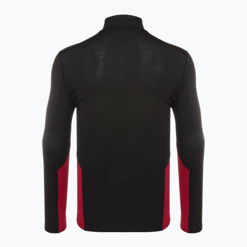 Vyriškas termoaktyvus džemperis Smartwool Merino Sport 1/4 Zip juodas/rythmic red 2