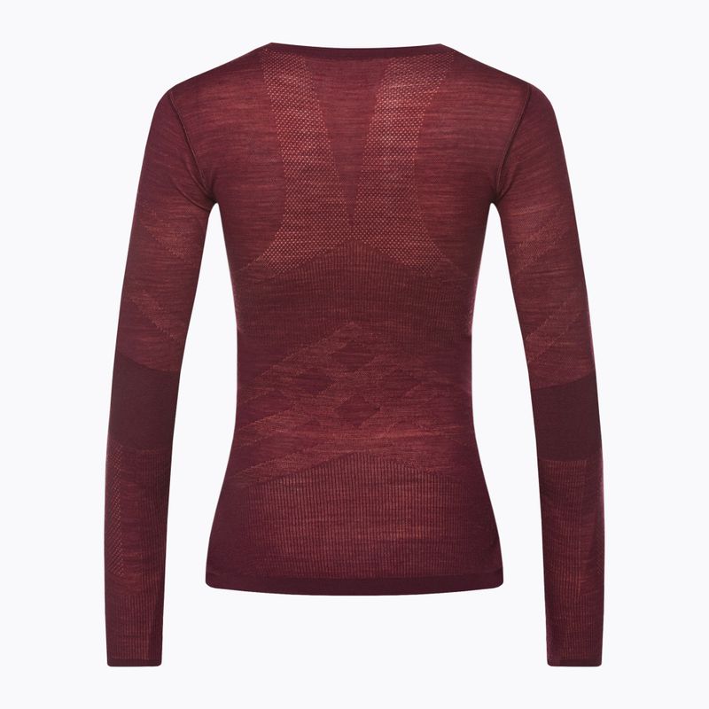 Termoaktyvus moteriškas džemperis Smartwool Intraknit Merino 200 Crew black cherry 2