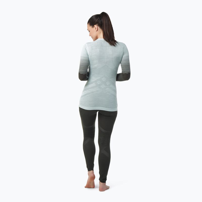 Moteriški termoaktyvūs marškinėliai Smartwool Intraknit Thermal Merino Base Layer Pattern Crew aqua 3